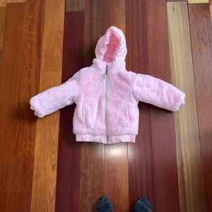 Pink Hooded Puffer Jacket